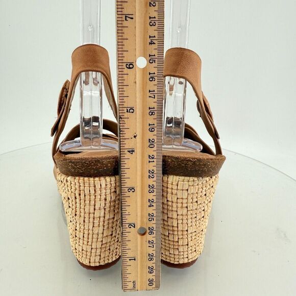 Sofft Womens Clarissa Wedge Ankle Strap Sandals Size 10 M Brown Leather - Picture 10 of 16